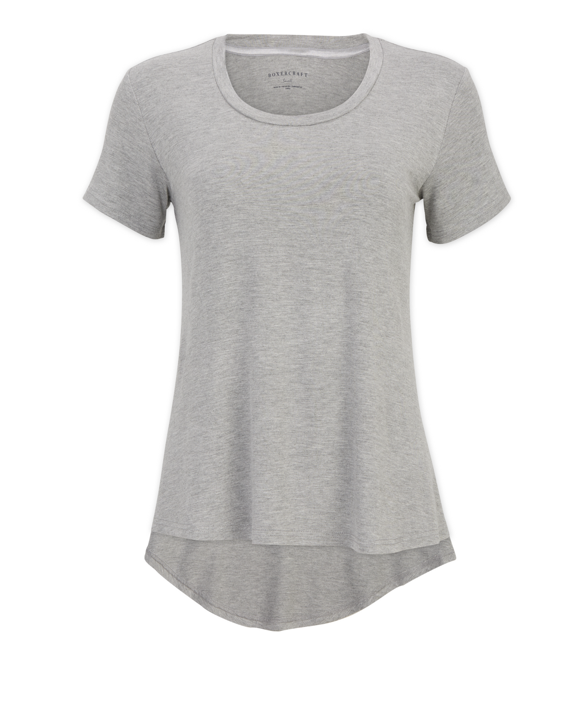 Women's Bamboo Hi-Low Tee – Soft Bamboo Hi-Low Hem T-Shirt in Oxford Heather