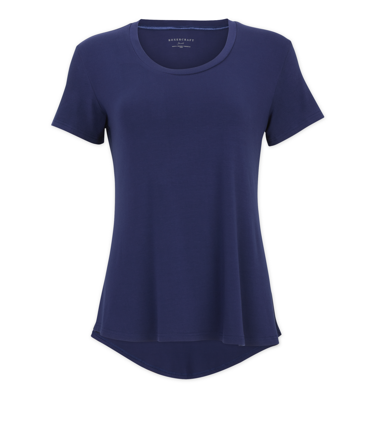 Women's Bamboo Hi-Low Tee – Soft Bamboo Hi-Low Hem T-Shirt in Navy