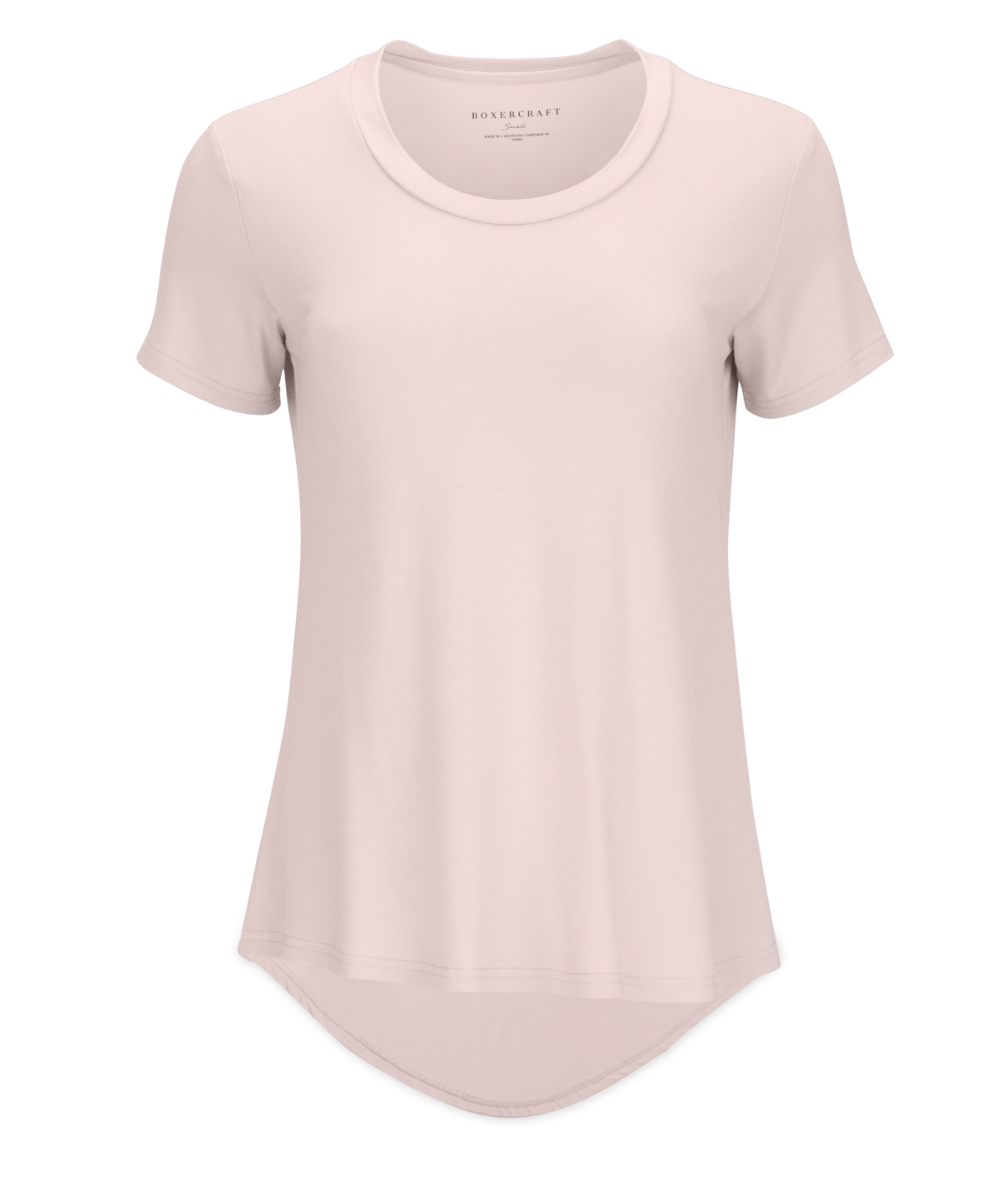 Women's Bamboo Hi-Low Tee – Soft Bamboo Hi-Low Hem T-Shirt in Pink Serenity