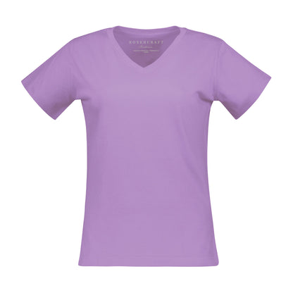 BW2201 Women's V-Neck Tee - Lavender - Ghost Front | Lavender