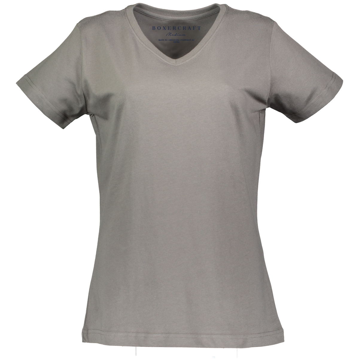 BW2201 Women's V-Neck Tee - Granite - Ghost Front | Granite