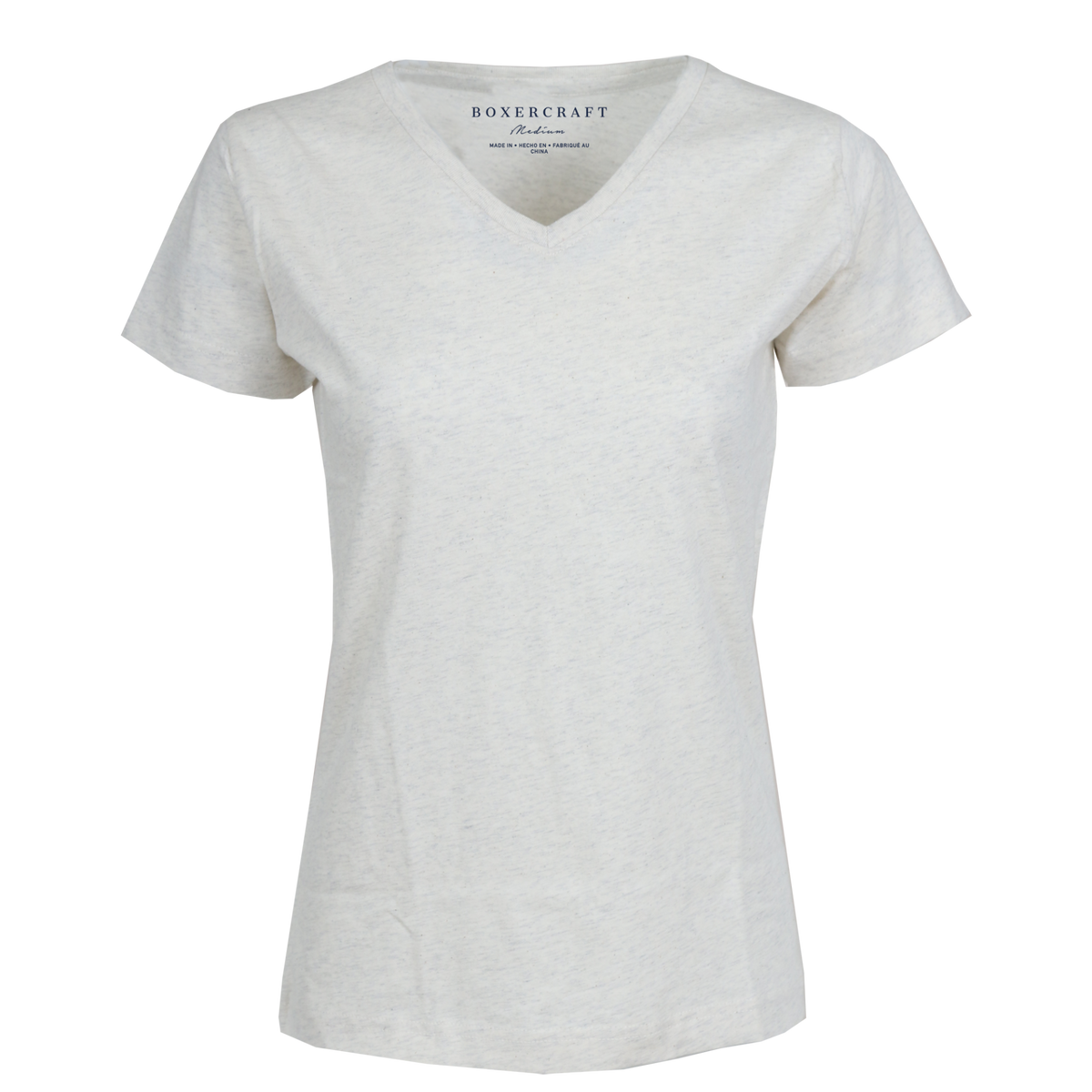 BW2201 Women's V-Neck Tee - Natural Heather - Ghost Front | Natural Heather