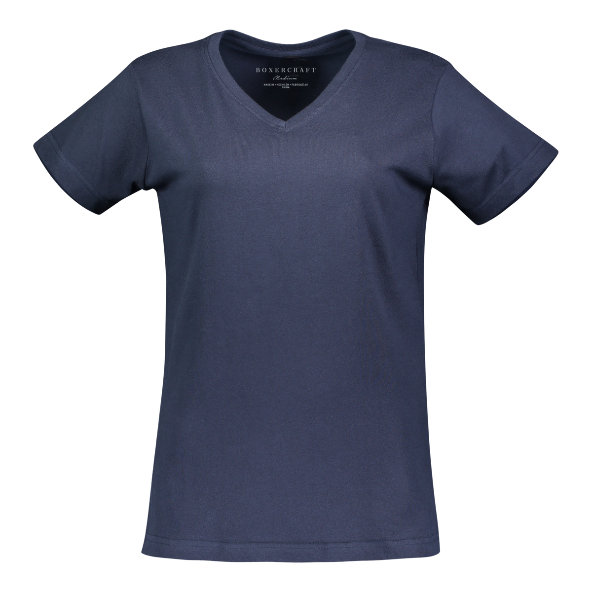 BW2201 Women's V-Neck Tee - Navy - Ghost Front | Navy