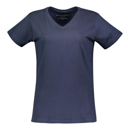 BW2201 Women's V-Neck Tee - Navy - Ghost Front | Navy