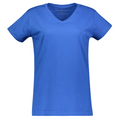 BW2201 Women's V-Neck Tee - Royal - Ghost Front | Royal