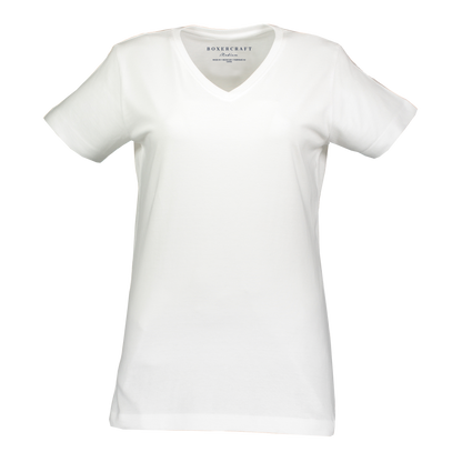 BW2201 Women's V-Neck Tee - White - Ghost Front | White