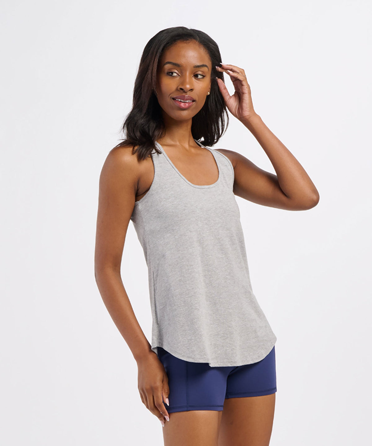 Women's Essential Racerback Tank – Lightweight Racerback Tank Top in Oxford Heather