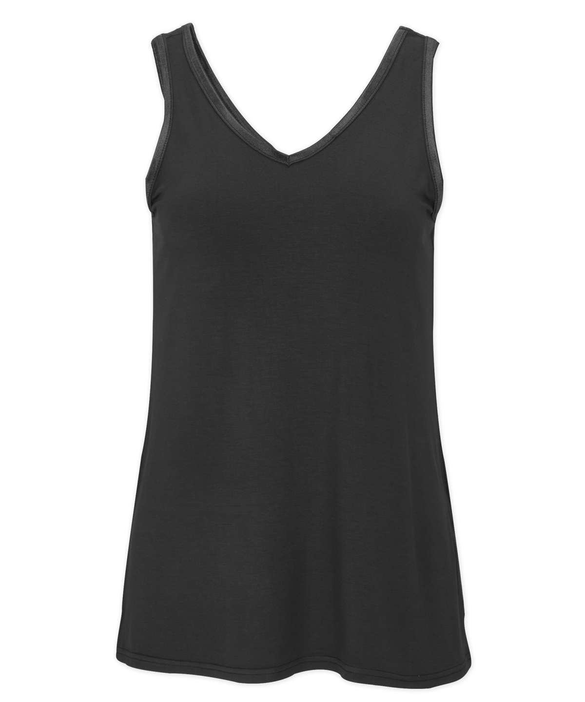 Women's Bamboo V-Neck Tank – Soft Bamboo V-Neck Tank Top in Black
