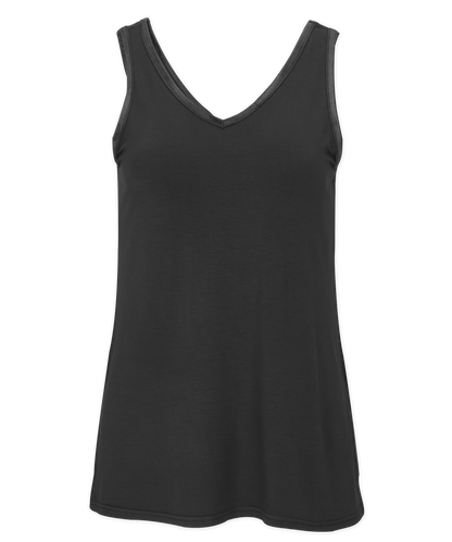Women's Bamboo V-Neck Tank – Soft Bamboo V-Neck Tank Top in Black