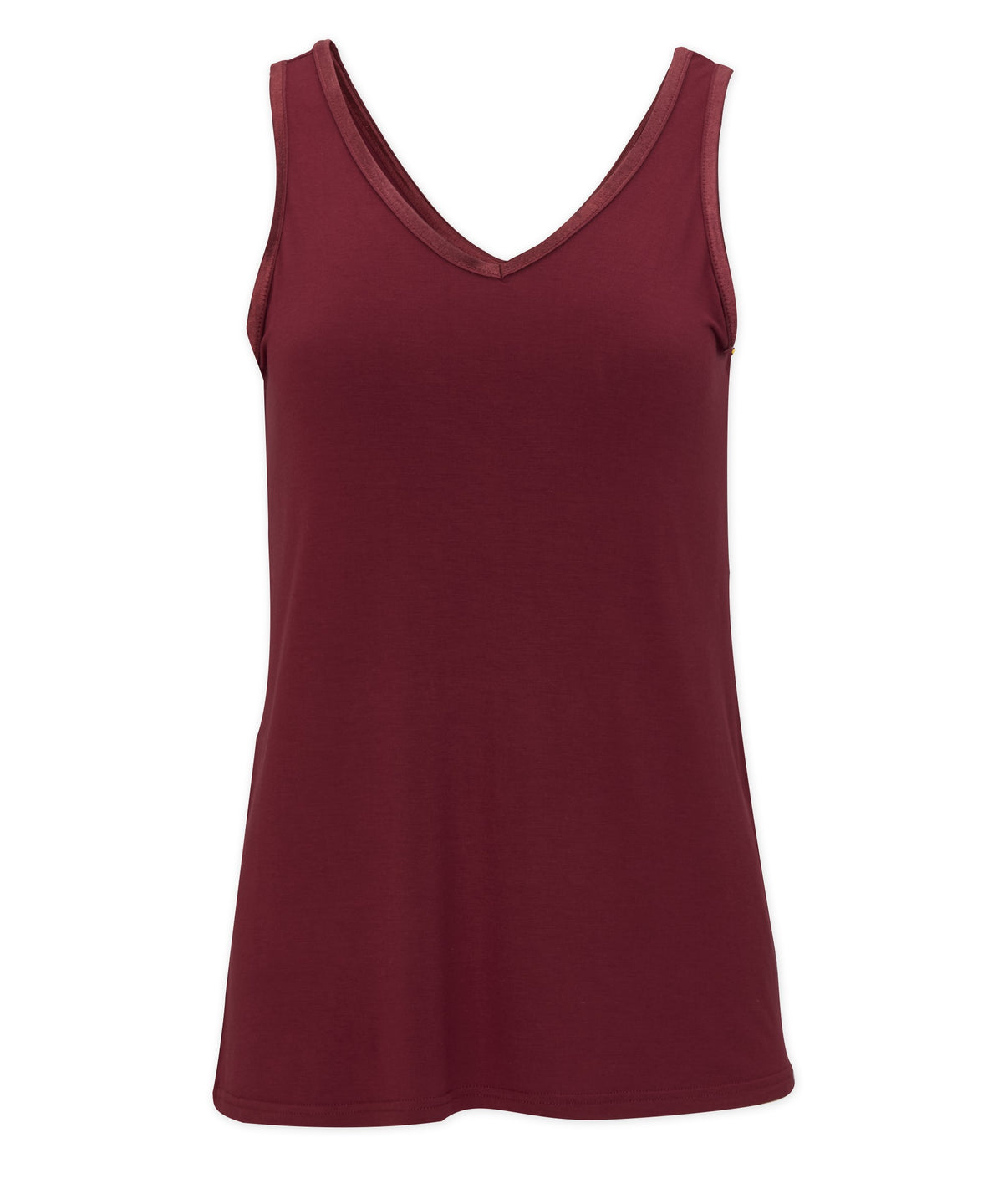 Women's Bamboo V-Neck Tank – Soft Bamboo V-Neck Tank Top in Mantra Red