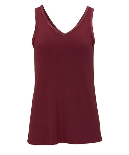 Women's Bamboo V-Neck Tank – Soft Bamboo V-Neck Tank Top in Mantra Red