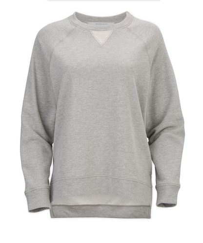 Women's Harlow Oversized Terry Pullover – Oversized French Terry Pullover Sweatshirt in Oxford Heather