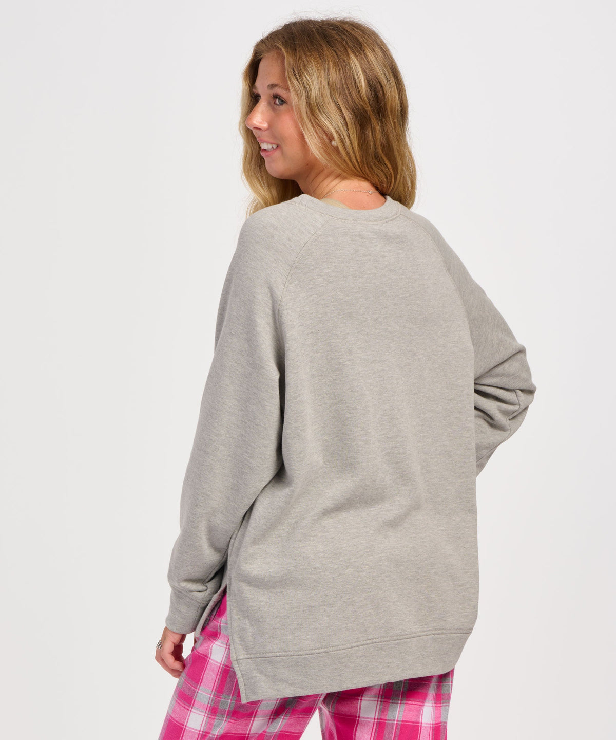 Women's Harlow Oversized Terry Pullover – Oversized French Terry Pullover Sweatshirt in Oxford Heather