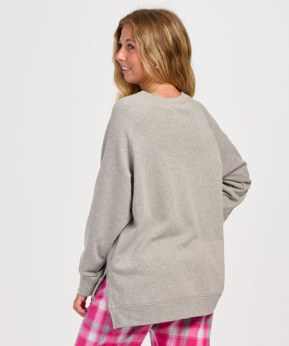 Women's Harlow Oversized Terry Pullover – Oversized French Terry Pullover Sweatshirt in Oxford Heather