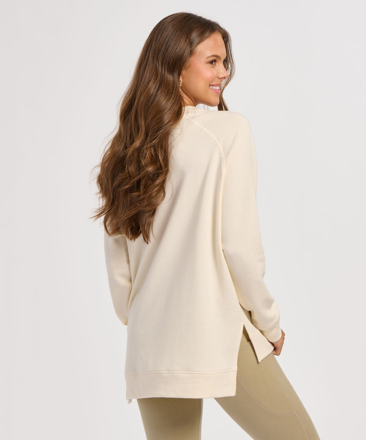 Women's Harlow Oversized Terry Pullover – Oversized French Terry Pullover Sweatshirt in Natural