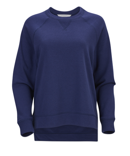Women's Harlow Oversized Terry Pullover – Oversized French Terry Pullover Sweatshirt in Navy Heather