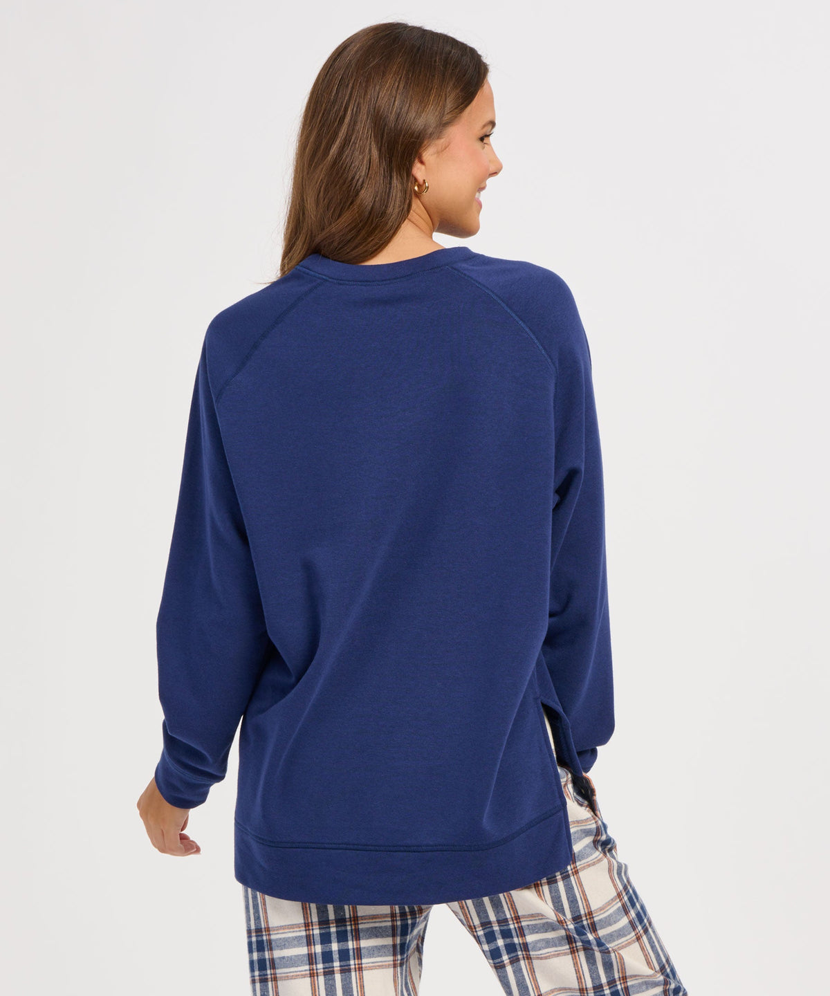 Women's Harlow Oversized Terry Pullover – Oversized French Terry Pullover Sweatshirt in Navy Heather