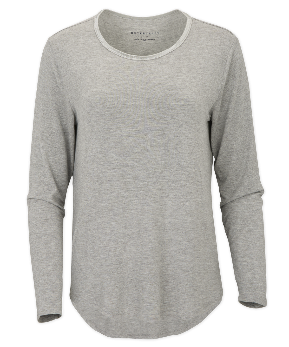 Women's Bamboo Long Sleeve Tee – Soft Bamboo Long Sleeve T-Shirt in Oxford Heather