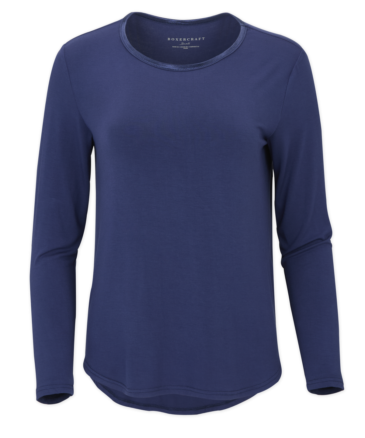 Women's Bamboo Long Sleeve Tee – Soft Bamboo Long Sleeve T-Shirt in Navy