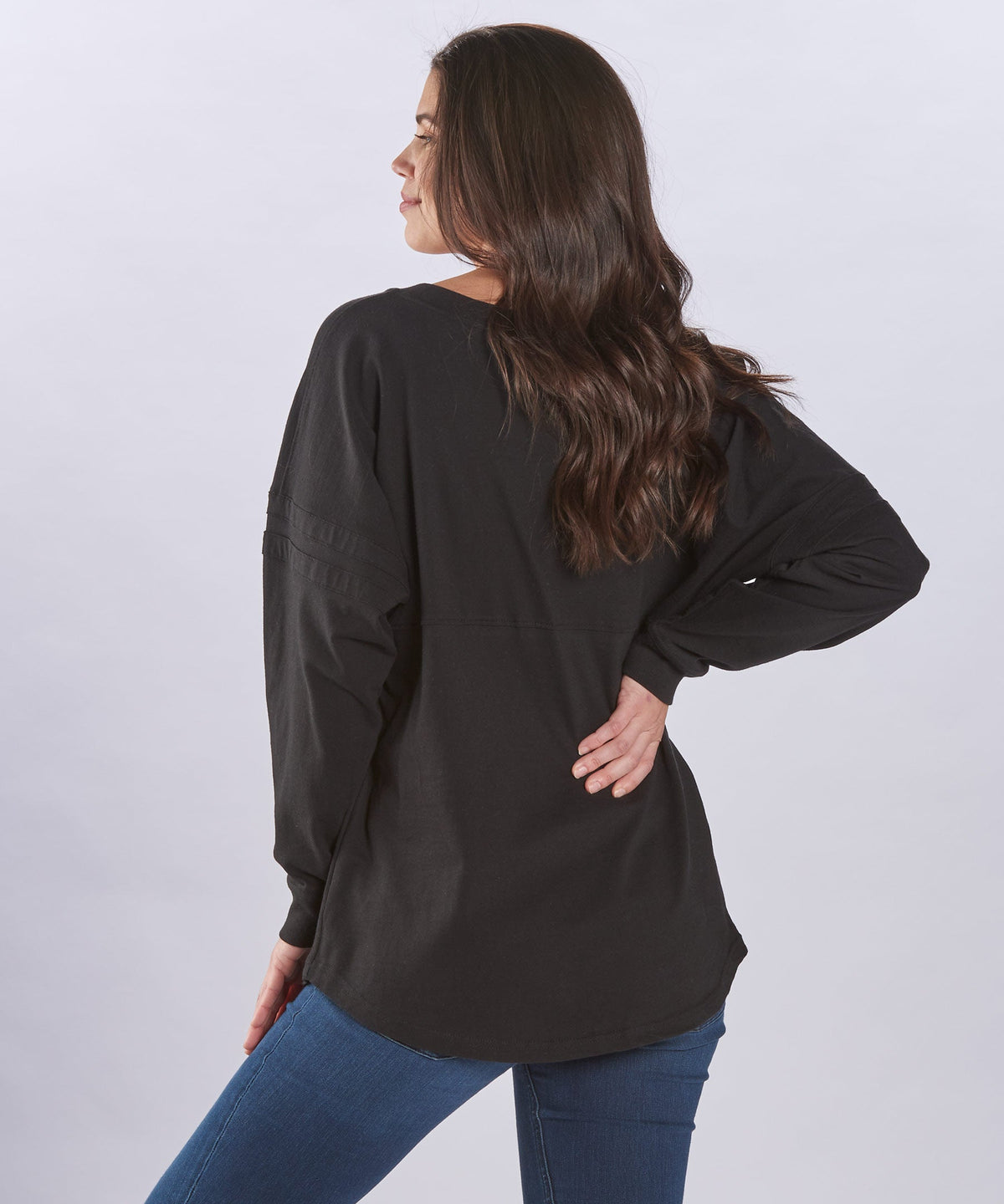 Boxercraft BW3514 Women's Pom Pom Jersey - Black - Back | Black
