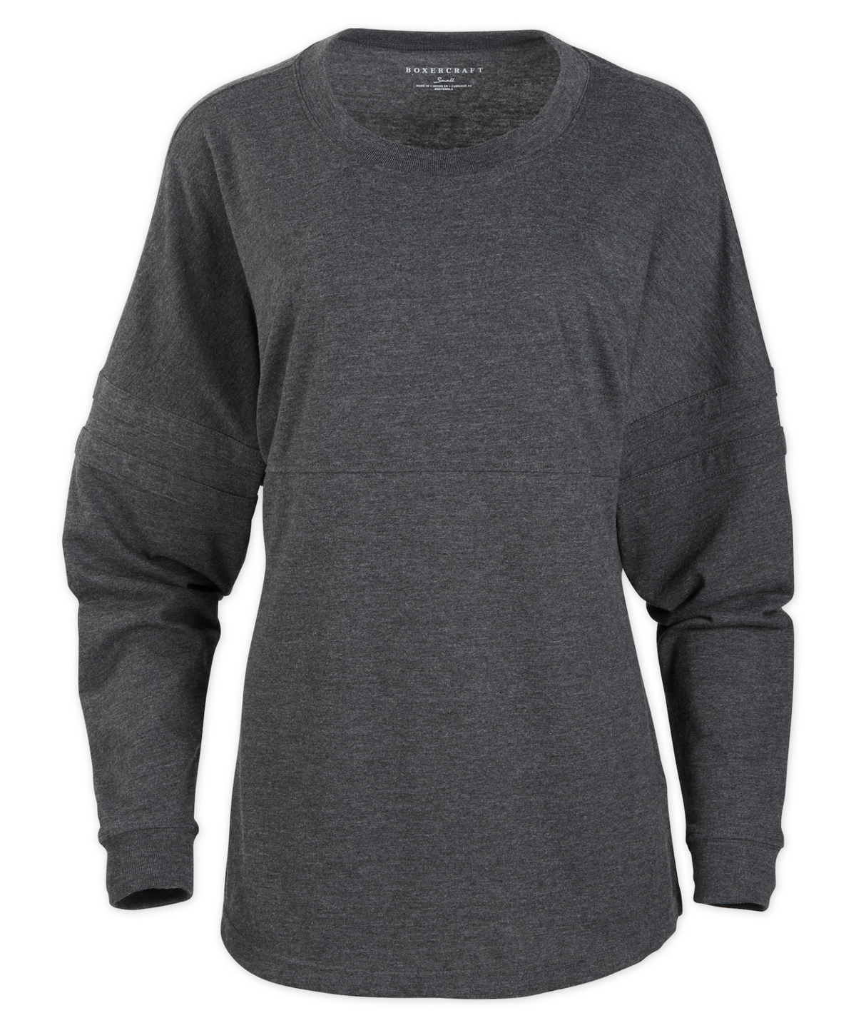 Boxercraft BW3514 Women's Pom Pom Jersey - Charcoal - Ghost Front | Charcoal