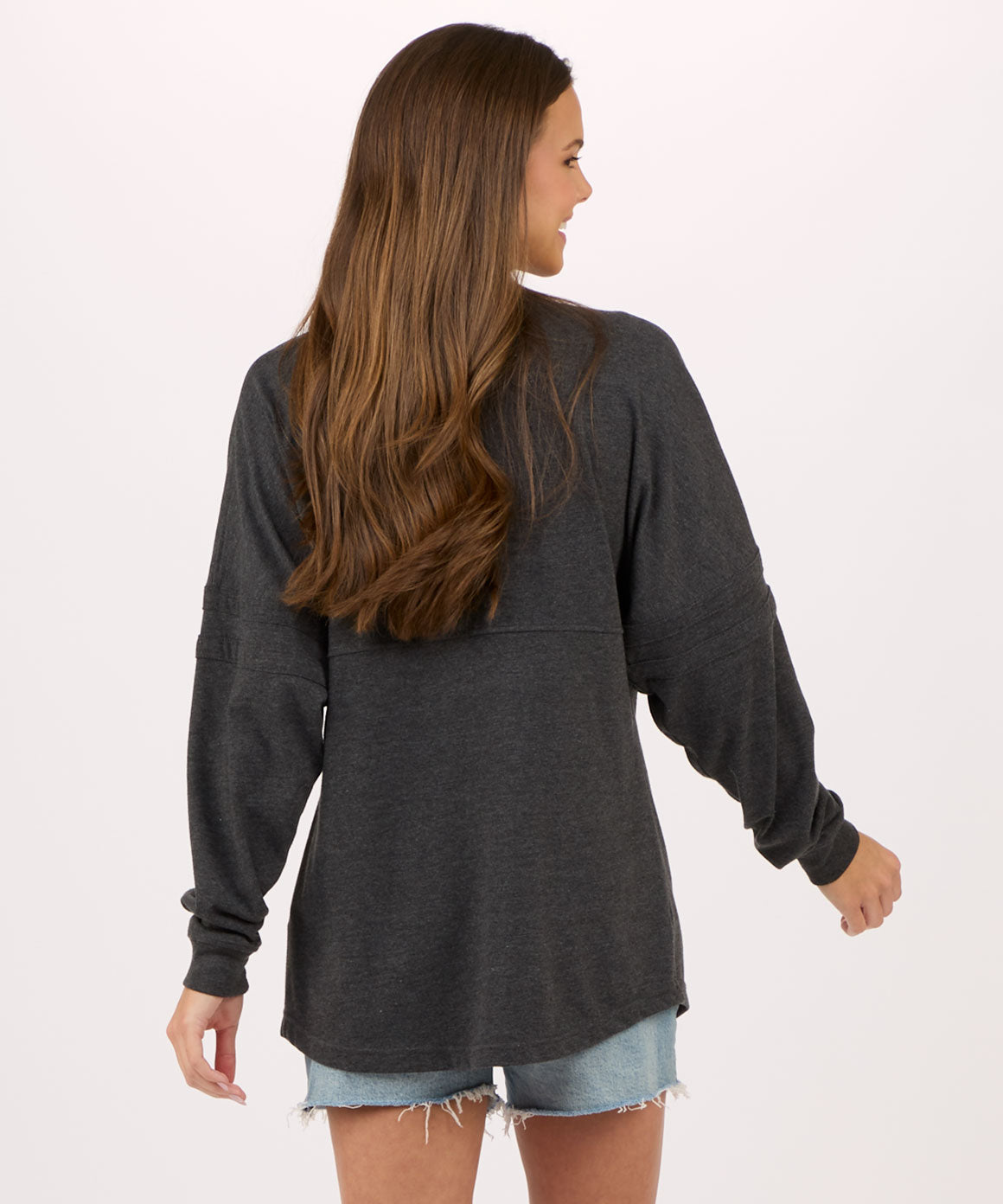 Boxercraft BW3514 Women's Pom Pom Jersey - Charcoal - Back | Charcoal
