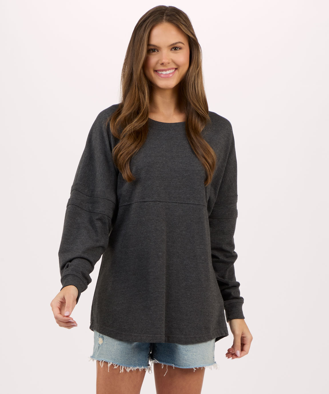 Boxercraft BW3514 Women's Pom Pom Jersey - Charcoal - Front | Charcoal