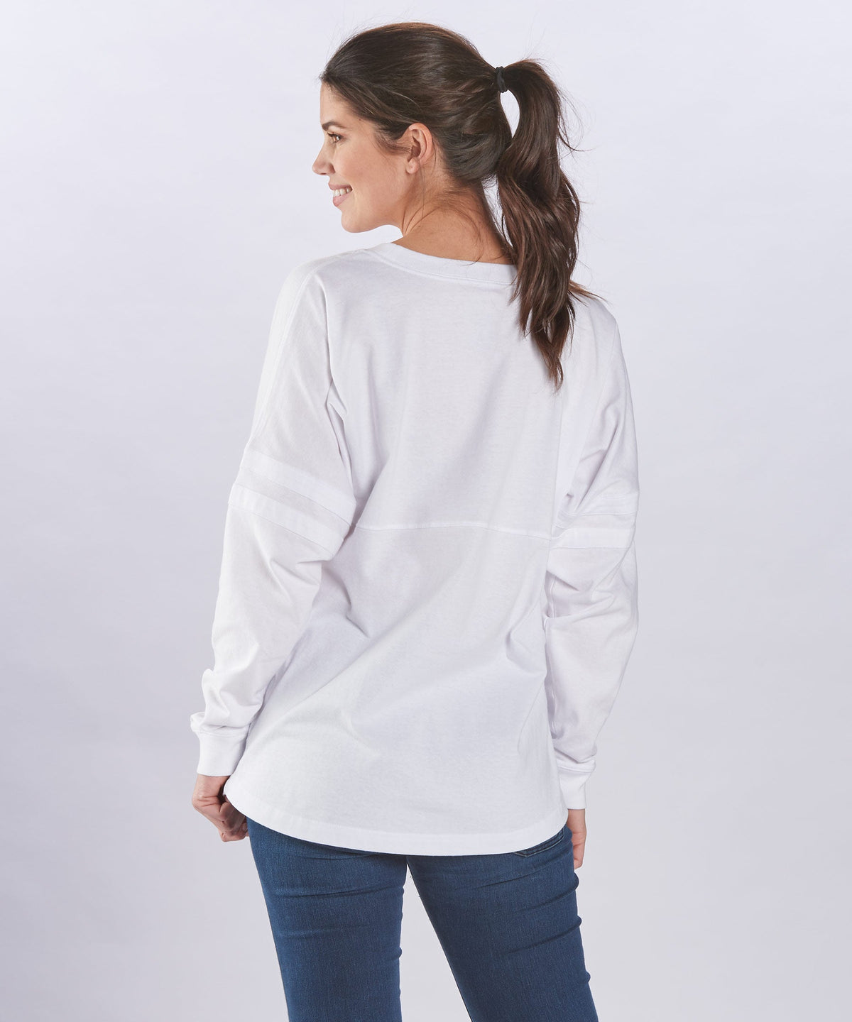Boxercraft BW3514 Women's Pom Pom Jersey - White - Back | White