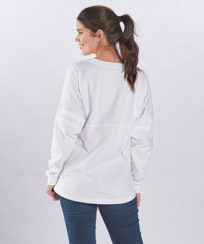 Boxercraft BW3514 Women's Pom Pom Jersey - White - Back | White