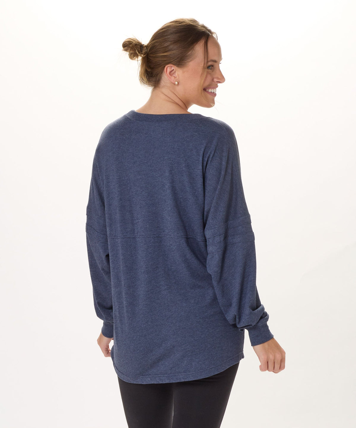 Boxercraft BW3514 Women's Pom Pom Jersey - Denim - Back | Denim