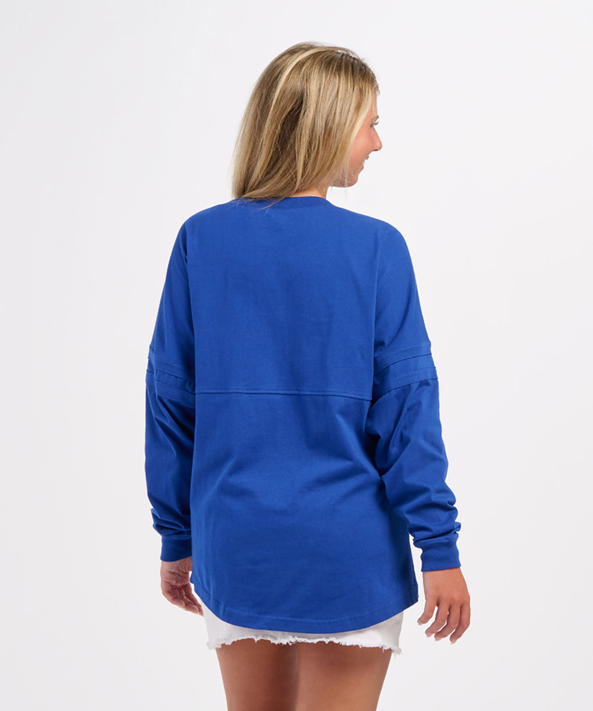 Boxercraft BW3514 Women's Pom Pom Jersey - Electric Royal - Back | Electric Royal