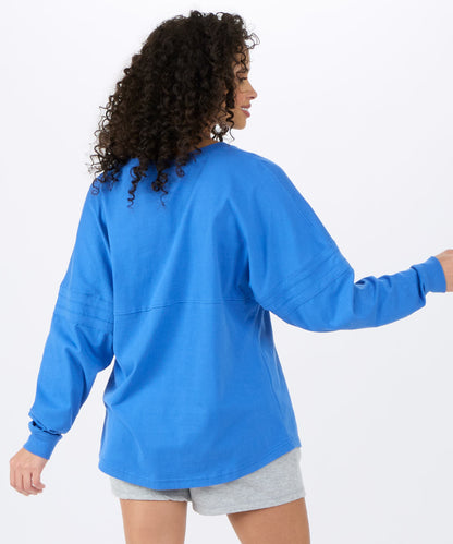 Boxercraft BW3514 Women's Pom Pom Jersey - Collegiate Blue - Back | Collegiate Blue