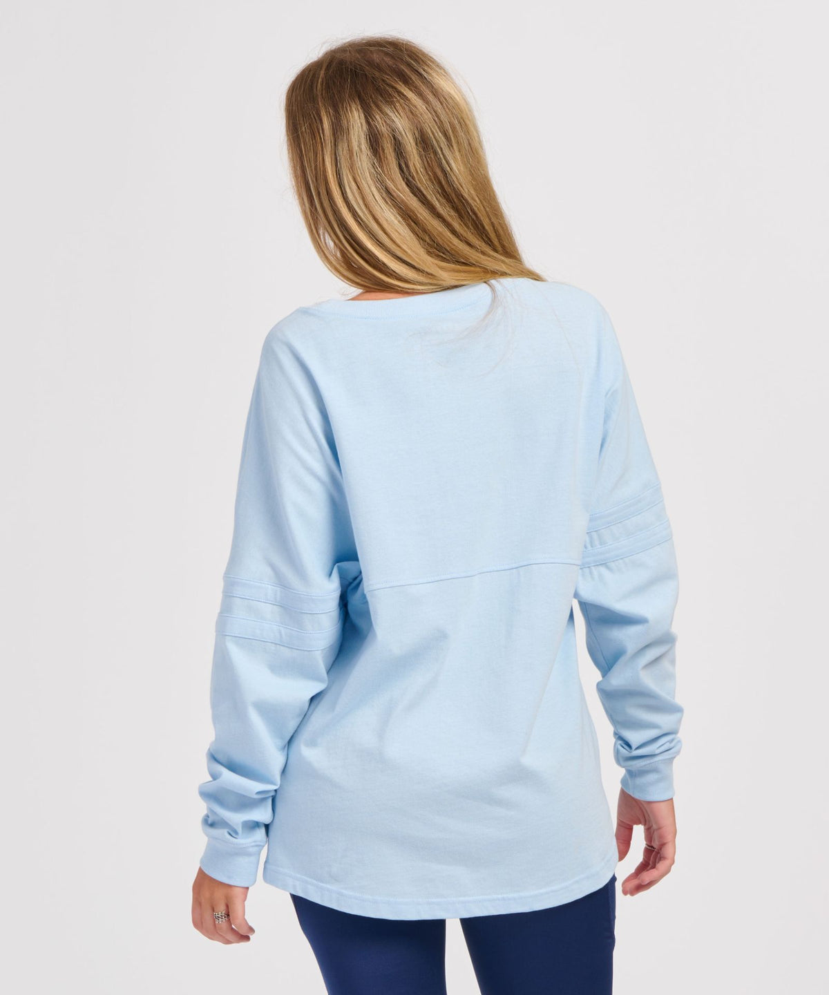 Boxercraft BW3514 Women's Pom Pom Jersey - Sky Blue - Back | Sky Blue