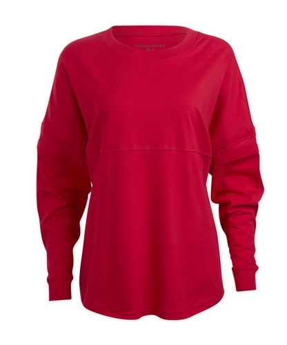 Boxercraft BW3514 Women's Pom Pom Jersey - True Red - Ghost Front | True Red