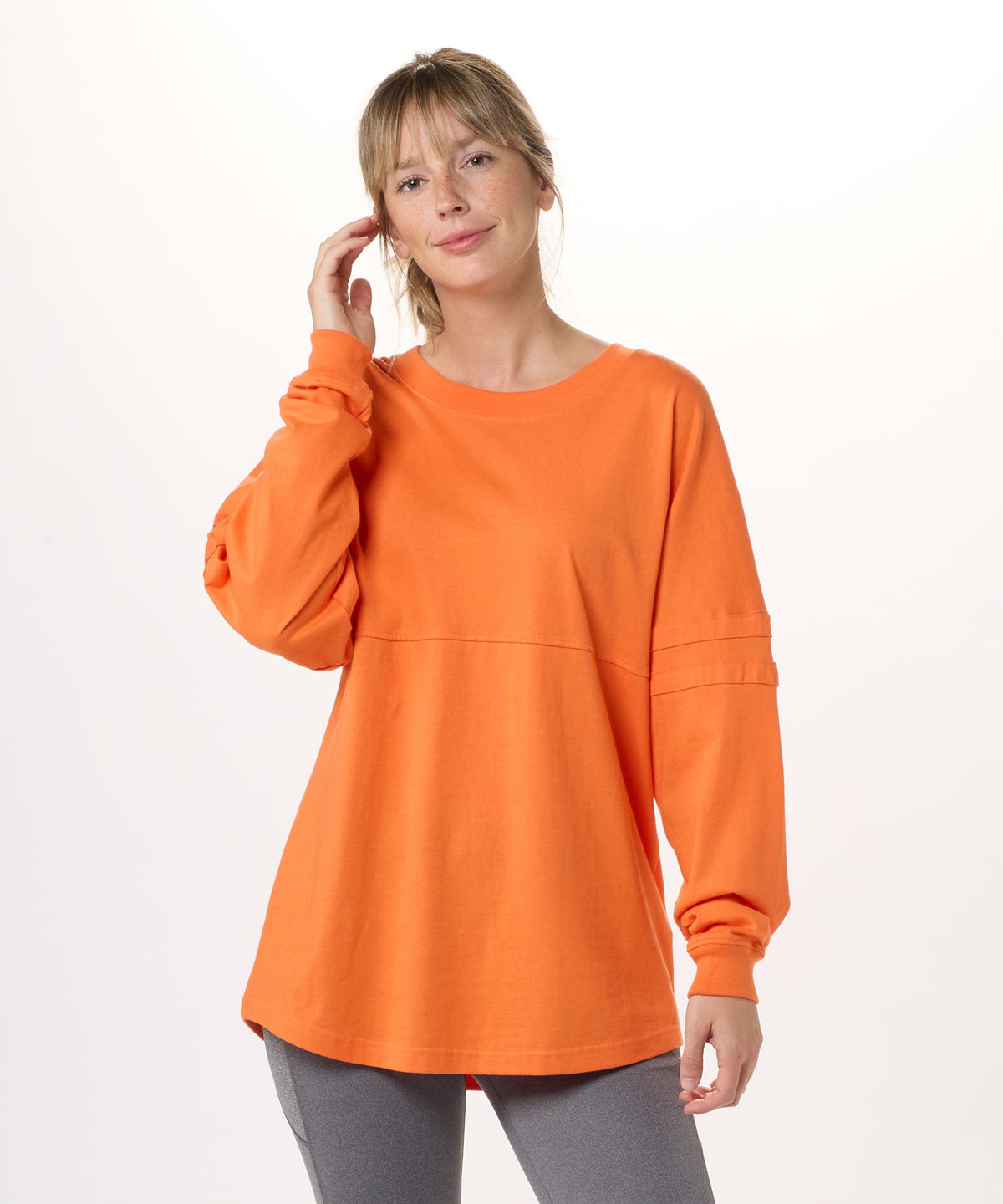 Boxercraft BW3514 Women's Pom Pom Jersey - Mandarin - Front | Mandarin
