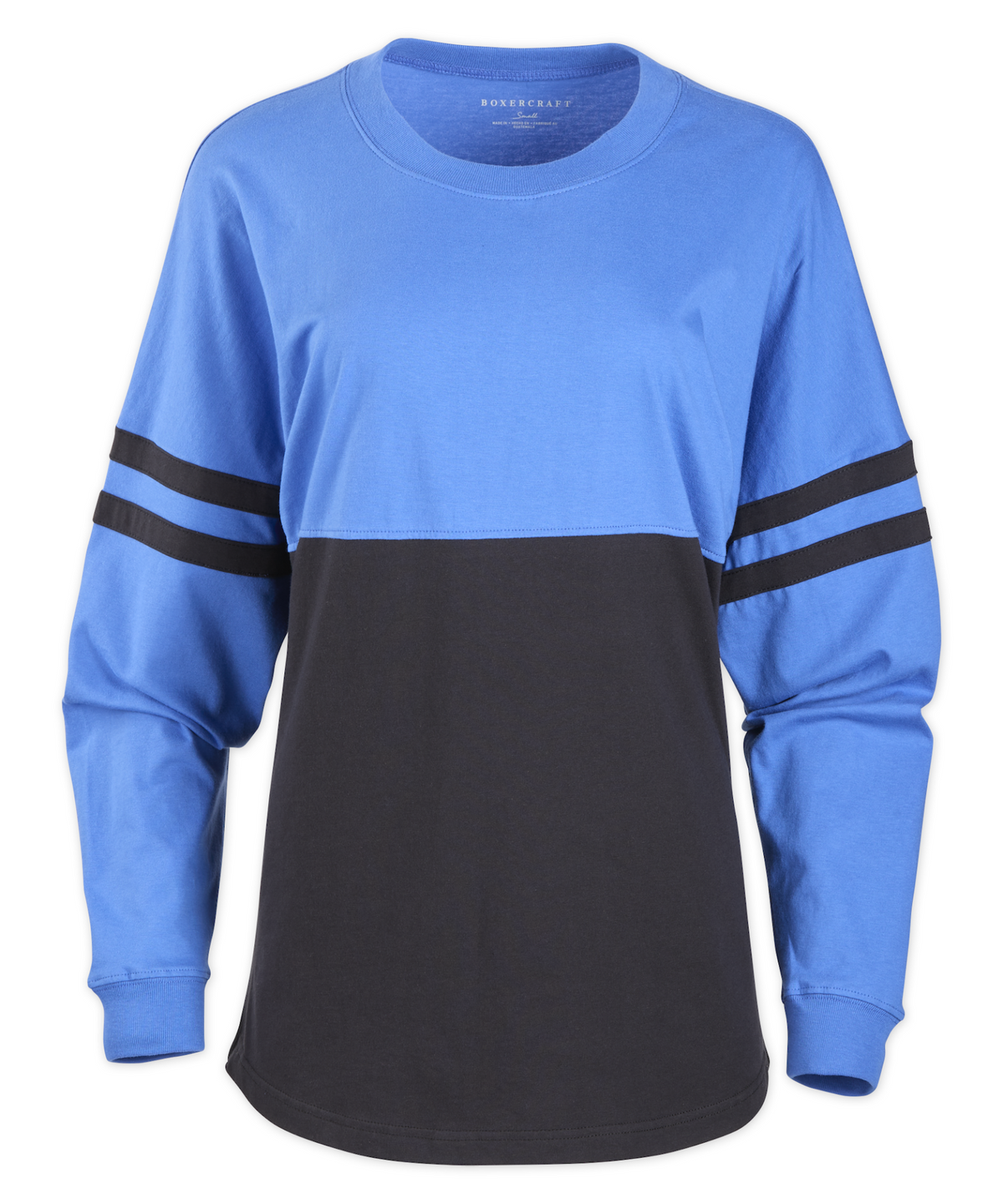Boxercraft BW3514 Women's Pom Pom Jersey - Coll/Blue/Black - Ghost Front | Coll/Blue/Black
