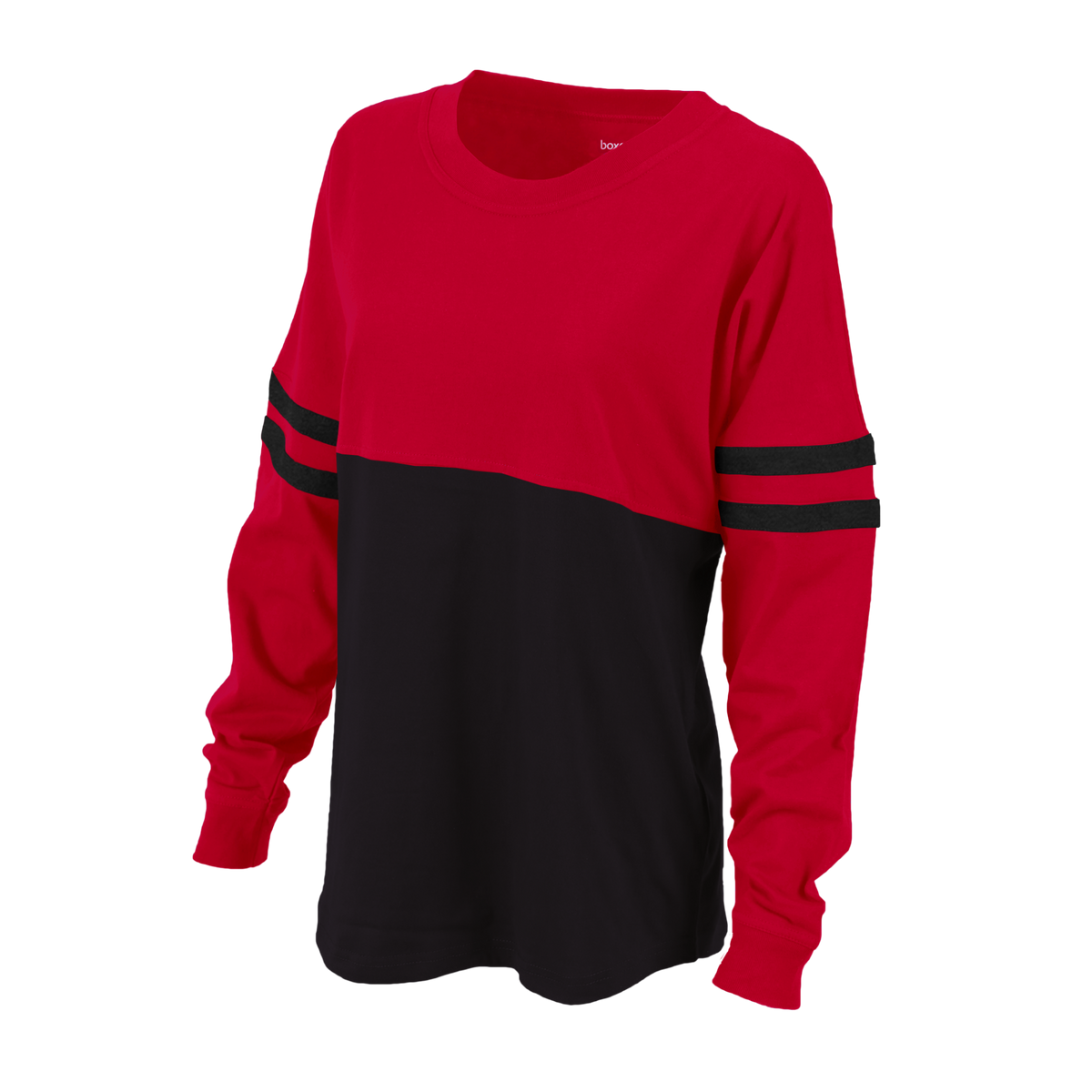 Boxercraft BW3514 Women's Pom Pom Jersey - Red/Black - Ghost Front | Red/Black