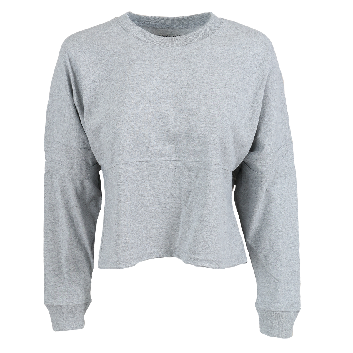 Women's Cropped Retro Jersey – Cropped Vintage-Inspired Jersey Top in Oxford Heather