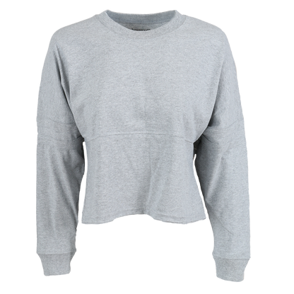 Women's Cropped Retro Jersey – Cropped Vintage-Inspired Jersey Top in Oxford Heather