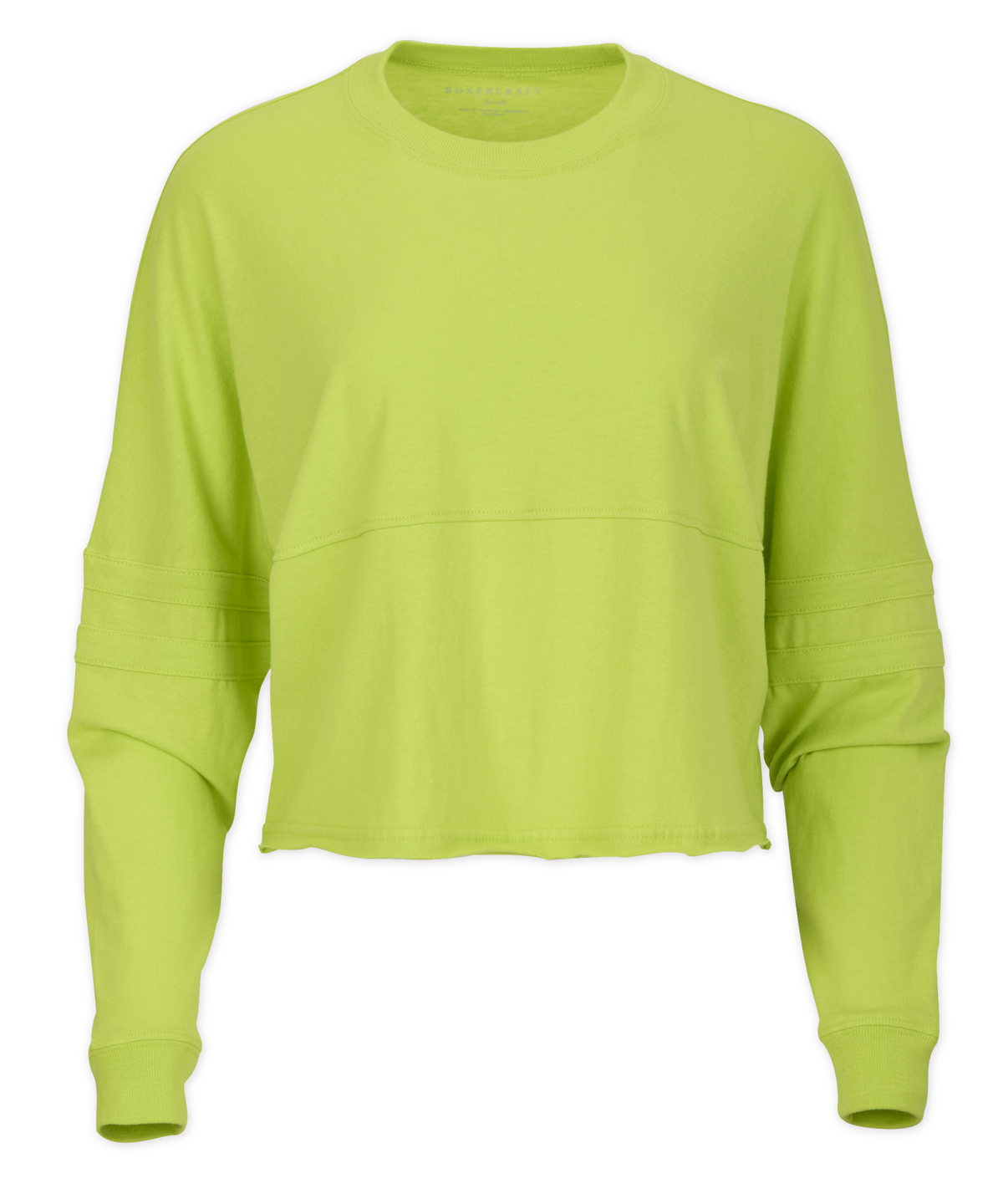 Women's Cropped Retro Jersey – Cropped Vintage-Inspired Jersey Top in Cyber Lime