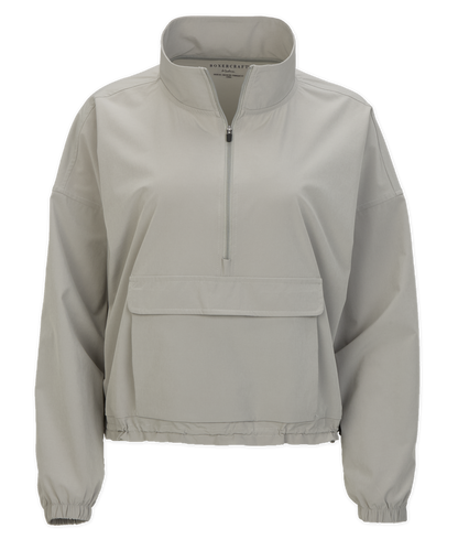 Women's Stretch Woven Quarter Zip – Lightweight Stretch 1/4 Zip Pullover in Oxford