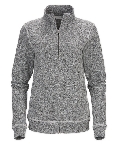 Women's Alpine Fleece Full Zip – Double Knit Fleece Full Zip Jacket in Black Heather
