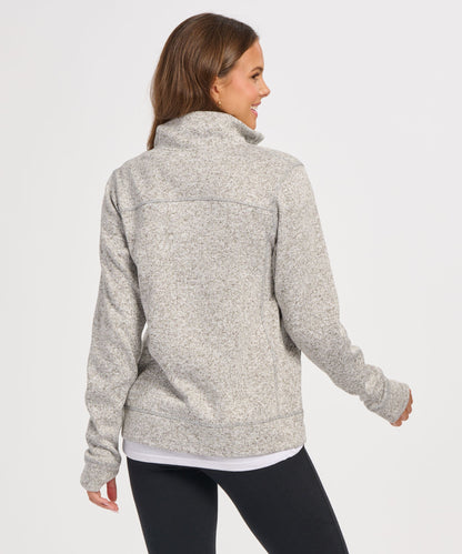 Women's Alpine Fleece Full Zip – Double Knit Fleece Full Zip Jacket in Oxford Heather
