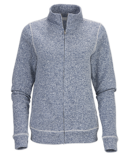 Women's Alpine Fleece Full Zip – Double Knit Fleece Full Zip Jacket in Navy Heather