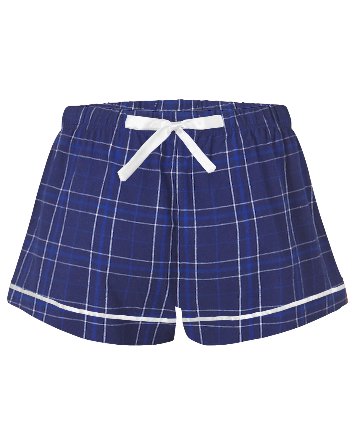 Boxercraft BW6501 Women's Flannel Shorts - Navy Field Day Plaid - Ghost Front | Navy Field Day Plaid