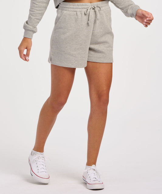 Women's Fleece Shorts – Soft Fleece Lounge Sweat Shorts in Oxford Heather