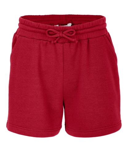 Women's Fleece Shorts – Soft Fleece Lounge Sweat Shorts in Brick Red