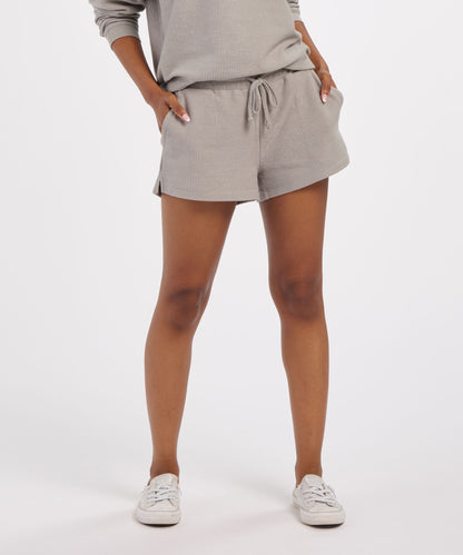 Women's Rib Knit Corded Short – Rib Knit Corded Lounge Shorts in Oxford