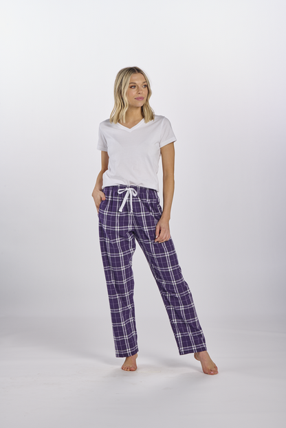 Women's Flannel Pajama Pants – Haley Plaid Cotton Lounge Pants | Boxercraft BW6620