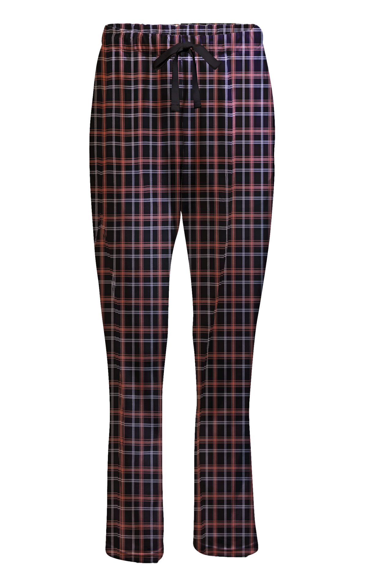 Boxercraft BW6620 Women's Haley Flannel Pants - Black/Orange/White - Ghost Front | Black/Orange/White